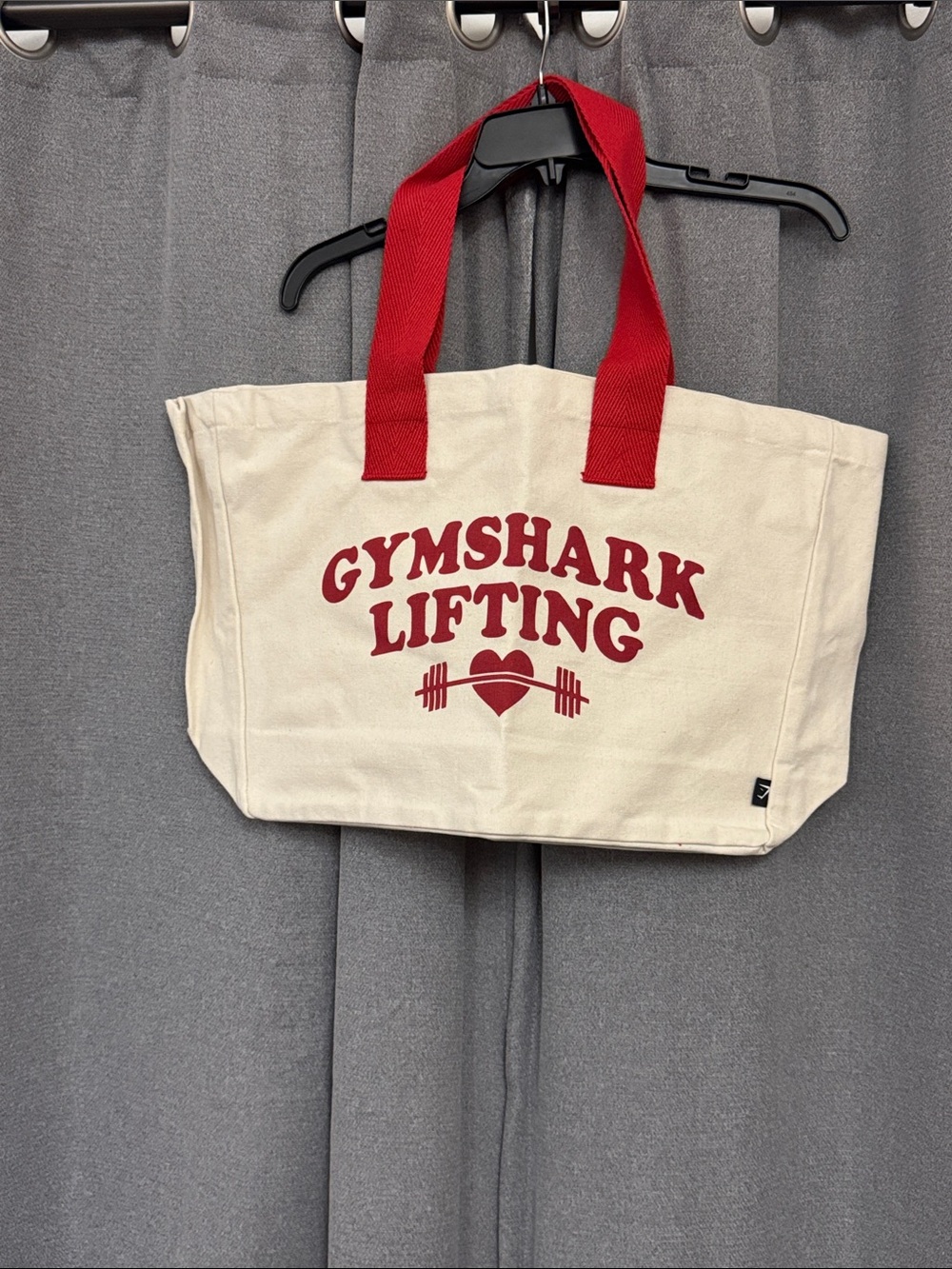 Gymshark White Tote with red Graphic Print